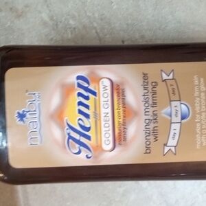 Nearly full Malibu HEMP Golden Glow skin moisturizer with skin firming
